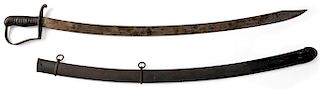 MODEL 1812/13 STARR-CONTRACT CAVALRY SABER WITH SCABBARD 
Length: 39 in. Blade: 34 in. L x 1 3/8 in. W 

A nice example of one of th...