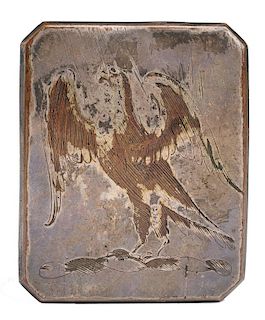 VOLUNTEER MILITIA EAGLE CROSSBELT PLATE,1810-1830 

An interesting early American crossbelt plate for some unknown volunteer militia...