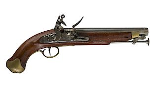 A NEW LAND PATTERN LIGHT DRAGOON PISTOL OF THE 8TH OR ‘ROYAL IRISH’ LIGHT DRAGOONS 

Round, smoothbore 9 in. L, key-fastened barrel ...