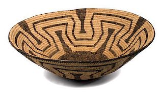 A Large Pima Bowl Height 6 x diameter 18 1/2 inches.