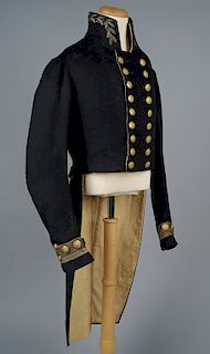 1841 PATTERN US NAVY SURGEON’S UNIFORM 
This uniform is the only US Navy surgeon’s dress coat currently known from the Mexican War e...
