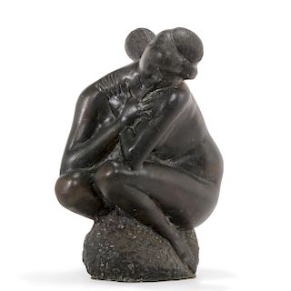 Emilio Greco, bronze, Figura Accovacciata, 1956