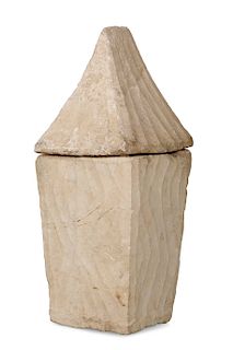 A Pacific Basin limestone covered urn, Mindanao