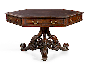 An English library table, T. H. Filmer & Sons