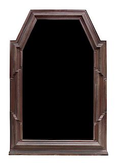 A Large American Carved Wood Mirror 68 x 44 1/2 inches.