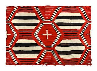 Four Navajo Transitional Period Weavings Largest: 77 x 59 1/2 inches.