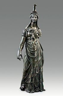 Greco-Roman Bronze Isis-Fortuna (Tyche), ex-Sotheby's