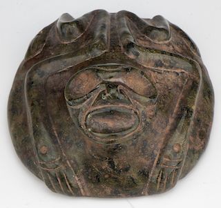 Taino (c. 1000-1500 CE) Frog Man Cemi/Stamp
