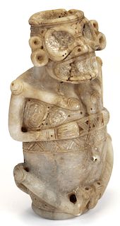 Taino (c. 1000-1500 CE) Rare Stone Anthropic Cohoba Stand