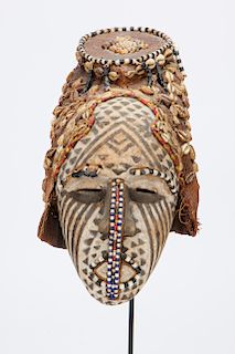 African Kuba Ngady Mask, DRC