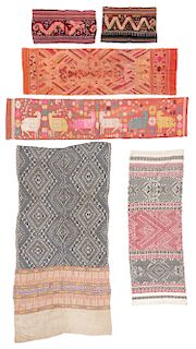 Collector's Lot of Antique Laotian Textiles (6) 