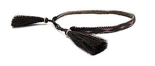 Six Hitched or Braided Horsehair Hat Bands Length of each: 24 inches.