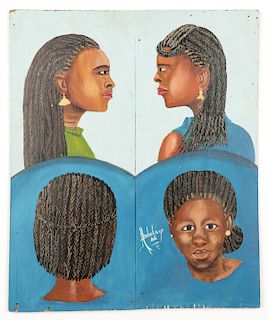 Vintage West African Barbershop / Coiffure Sign