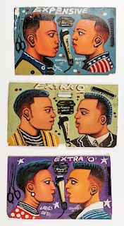3 Vintage West African Barbershop / Coiffure Signs
