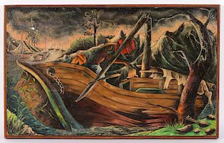 Jacques Enguerrand Gourgue (Haitian, 1930-1996) Oil Painting 