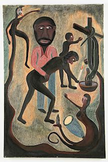 Ermistral Charles "Thialy" (Haitian, b. 1937) Painting