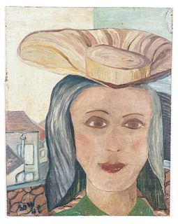 Jon Serl (1894-1993) "Italian Lady", 1952
