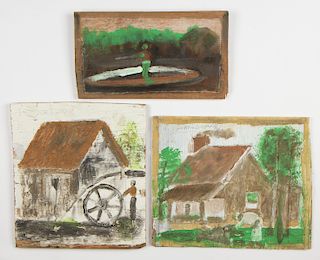 Jimmy Lee Sudduth (1910-2007) Three Paintings