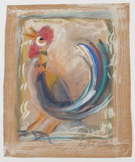 Sybil Gibson (1908-1995) "Rooster", 20" x 16"