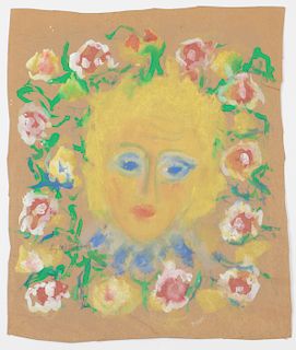 Sybil Gibson (1908-1995) "Blonde wit Roses", 20.5" x 17"'