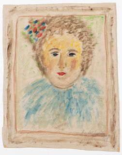 Sybil Gibson (1908-1995) "Portrait of a Woman", 21.5" x 17''