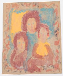 Sybil Gibson (1908-1995) "Three Figures", 20'' x 16''