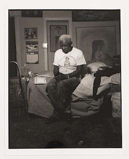 Andrew Eccles (20th c.) Photograph of Artist Mose Tolliver 