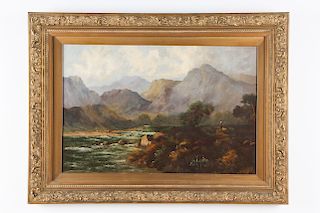 J.M. Drucker (20th century) "Mountain Landscape"