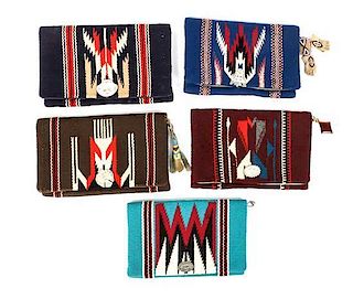 A Group of Chimayo Purses Largest 6 x 9 1/2 inches.