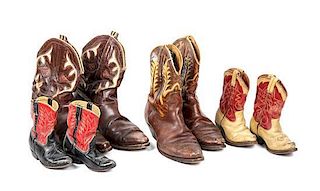 Four Pairs of Vintage Cowboy Boots