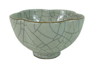 Antique Chinese Crackled Porcelain Bowl