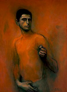 Symeon Shimin  - Untitled (Portrait of a man)