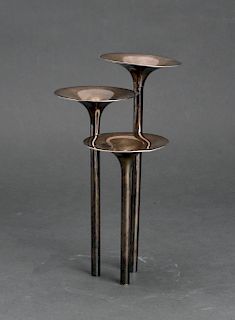 Christofle "Gallia" Silver-Plate Triple Bud Vase