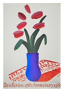 David Hockney "Paris Review" Pencil Signed Poster