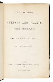 DARWIN, Charles (1809-1882).  The Variation of Animals and Plants under Domestication. London: John Murray, 1868. FIRST EDITION, FIRST ISSUE.