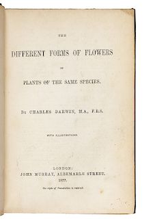 DARWIN, Charles (1809-1882). The Different Forms of Flowers in Plants of the Same Species. London: John Murray, 1877. FIRST EDITION.