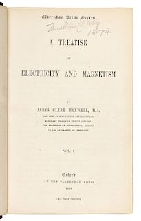 MAXWELL, James Clerk (1831-1879). A Treatise on Electricity and Magnetism. Oxford: Clarendon Press, 1873. FIRST EDITION.