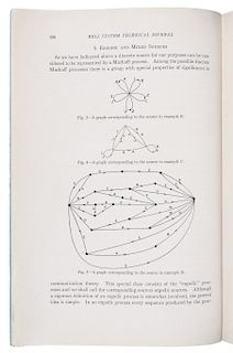 SHANNON, Claude E. (1916-2001). "A Mathematical Theory of Communication." In: The Bell System Technical Journal, Vol. 27, Nos. 3-4, pp. [379]-423 & [