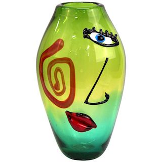 Murano Glass Vase Attributed to Giuliano Tosi