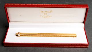 Cartier Paris Gold-Plated Les Must Ballpoint Pen