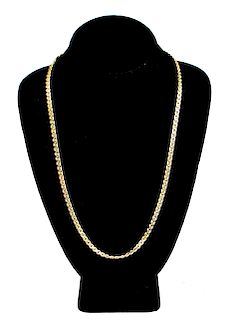 Italian 18K Yellow Gold Linked Chain Necklace