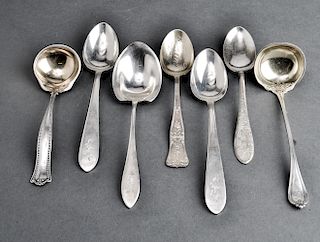 Sterling Silver Spoon Assortment, 7 Pieces