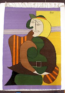 After Pablo Picasso "The Red Armchair" Tapestry