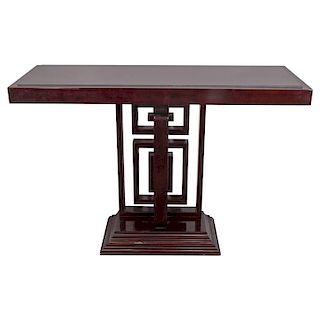 Art Deco / Asian Manner Granite Top Console Table