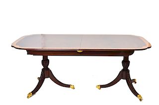 Federal Style Mahogany Extension Dining Table