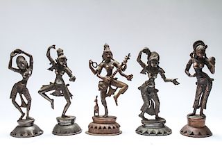 Hindu Brass Sculptures of Goddesses, 5