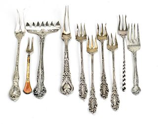 Silver Hors D'oeuvre Forks inc. Tiffany & Co. 10