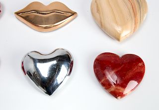 Heart Shaped Table Ornaments, 7 Pieces