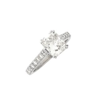 GIA 2.0ct Diamond and 18K Engagement Ring