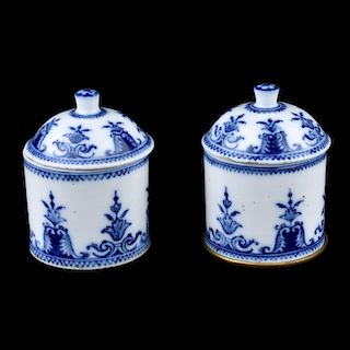 French Samson Porcelain Pommade Pots